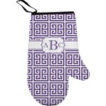 Greek Key Right Oven Mitt (Personalized)