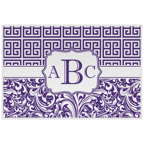 Greek Key Personalized Placemat (Back)