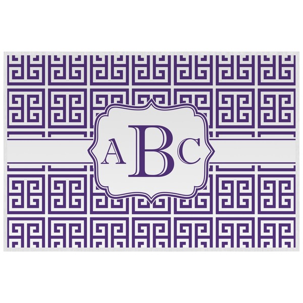 Custom Greek Key Laminated Placemat w/ Monogram