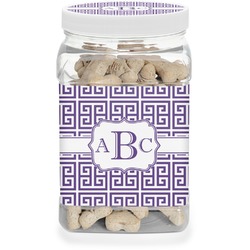 Greek Key Dog Treat Jar (Personalized)