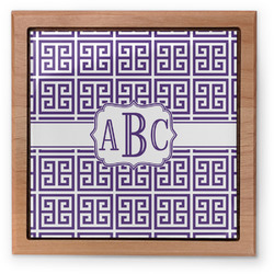 Greek Key Pet Urn w/ Monogram