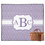 Greek Key Outdoor Picnic Blanket (Personalized)