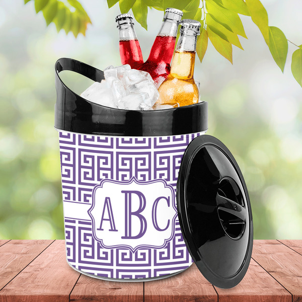 Greek Key Plastic Ice Bucket - LIFESTYLE