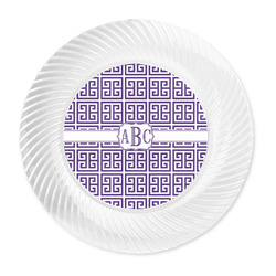 Greek Key Plastic Party Dinner Plates - 10" (Personalized)
