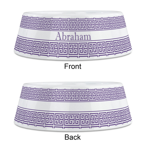 Greek Key Plastic Pet Bowls - Medium - APPROVAL