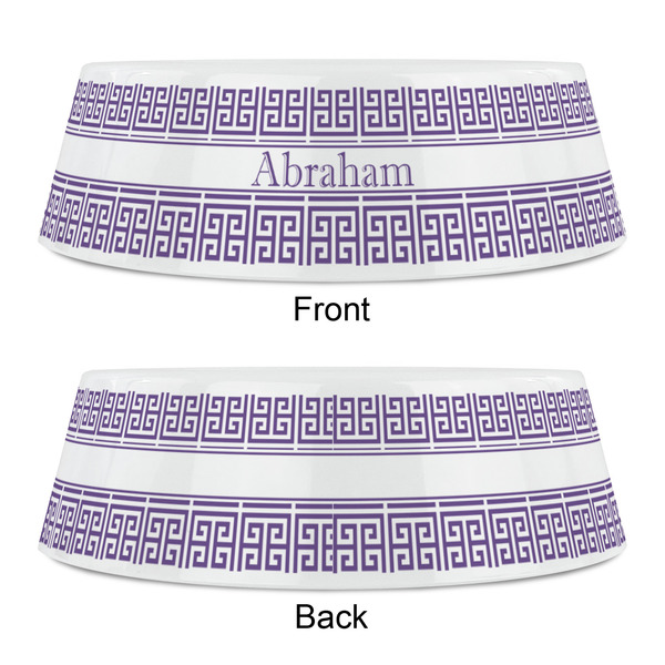 Greek Key Plastic Pet Bowls - Small - APPROVAL