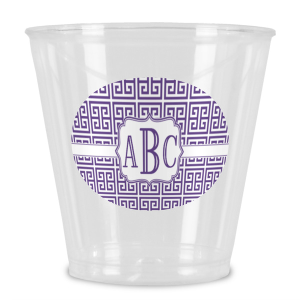 Custom Greek Key Plastic Shot Glass (Personalized)