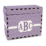 Greek Key Wood Recipe Box - Full Color Print (Personalized)