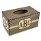 Greek Key Rectangle Tissue Box Covers - Wood - Front
