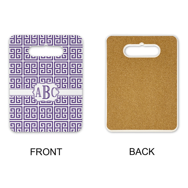 Greek Key Rectangle Trivet with Handle - APPROVAL