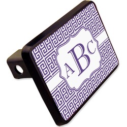 Greek Key Rectangular Trailer Hitch Cover - 2" (Personalized)