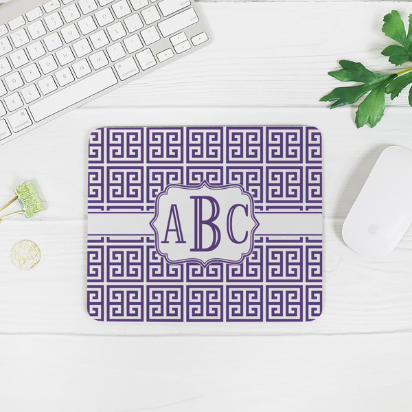 Greek Key Rectangular Mouse Pad - LIFESTYLE 2