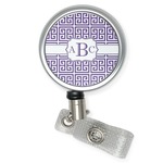Greek Key Retractable Badge Reel (Personalized)