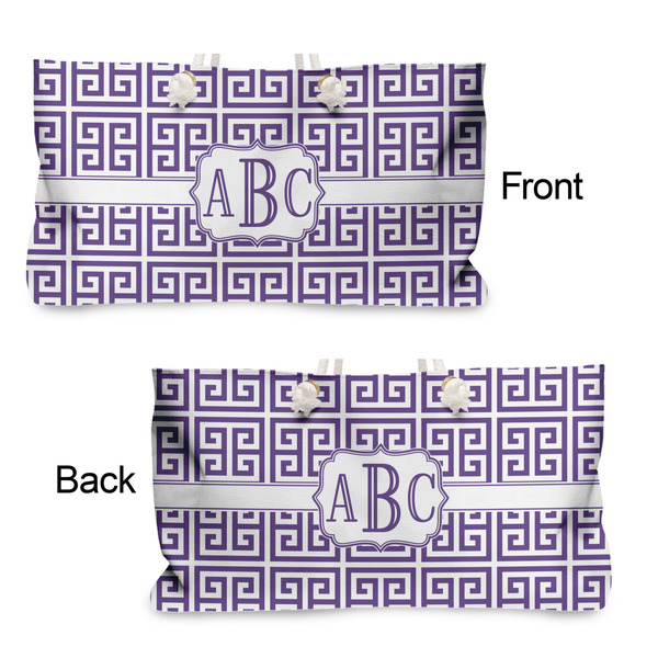 Greek Key Large Rope Tote - From & Back View