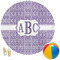 Greek Key Round Beach Towel (Personalized)