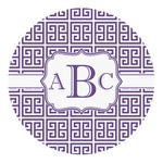 Greek Key Round Decal - XLarge (Personalized)