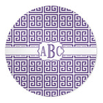 Greek Key 5' Round Indoor Area Rug (Personalized)