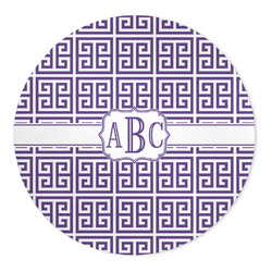 Greek Key 5' Round Indoor Area Rug (Personalized)