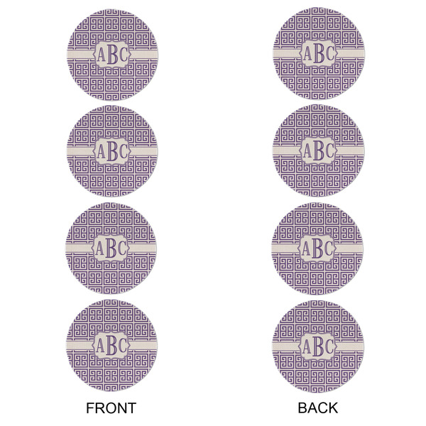 Greek Key Round Linen Placemats - APPROVAL Set of 4 (double sided)