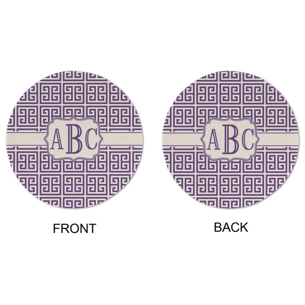 Greek Key Round Linen Placemats - APPROVAL (double sided)