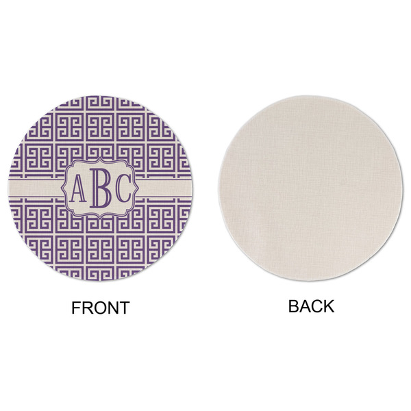 Greek Key Round Linen Placemats - APPROVAL (single sided)