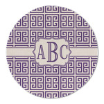 Greek Key Round Linen Placemat (Personalized)