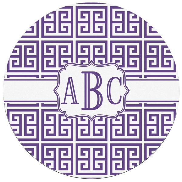 Greek Key Round Mousepad - APPROVAL