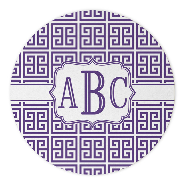 Greek Key Round Paper Coaster - Approval