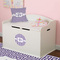 Greek Key Round Wall Decal on Toy Chest