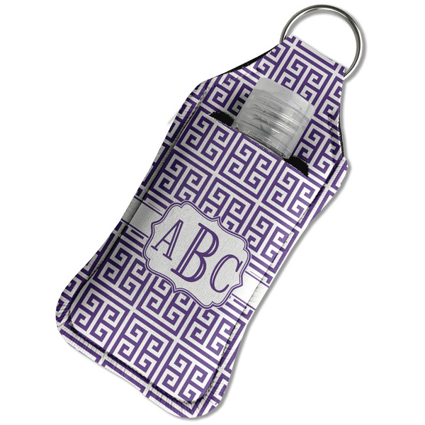 Greek Key Sanitizer Holder Keychain - Large in Case