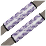 Greek Key Seat Belt Covers (Set of 2) (Personalized)