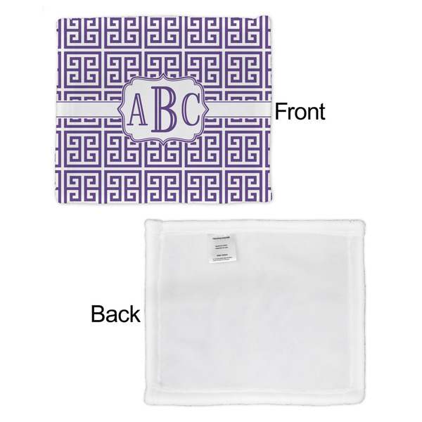 Greek Key Security Blanket - Front & White Back View