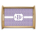 Greek Key Natural Wooden Tray - Small (Personalized)