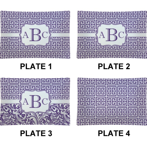 Greek Key Set of Rectangular Appetizer / Dessert Plates (Approval)