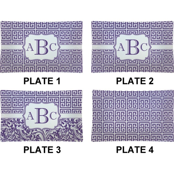 Greek Key Set of Rectangular Dinner Plates (Approval)