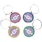 Greek Key Wine Charms (Set of 4) (Personalized)