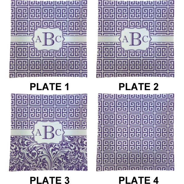 Greek Key Set of Square Dinner Plates (Approval)