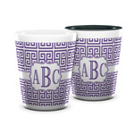 Greek Key Ceramic Shot Glass - 1.5 oz (Personalized)