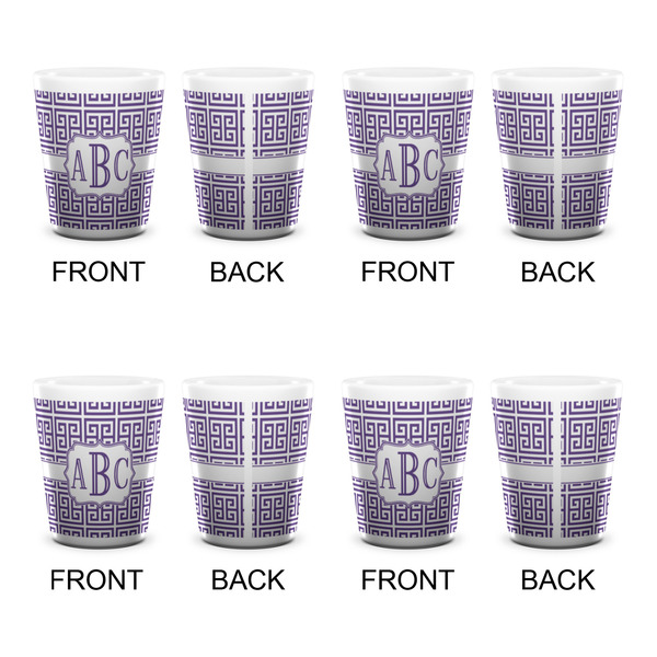 Greek Key Shot Glass - White - Set of 4 - APPROVAL