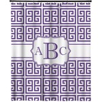 Greek Key Extra Long Shower Curtain - 70"x84" (Personalized)