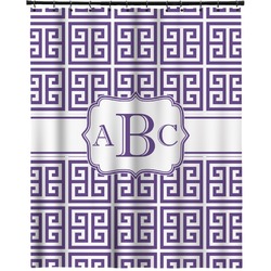 Greek Key Extra Long Shower Curtain - 70"x84" (Personalized)