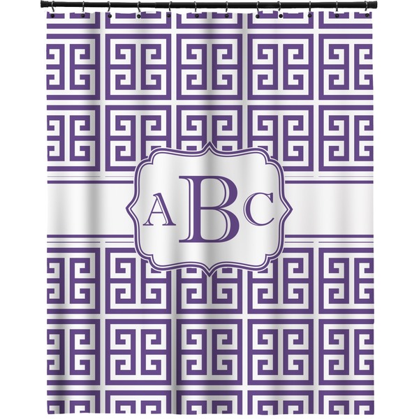 Custom Greek Key Extra Long Shower Curtain - 70"x84" (Personalized)