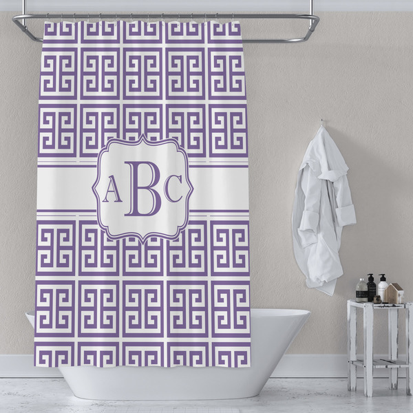 Greek Key Shower Curtain Lifestyle