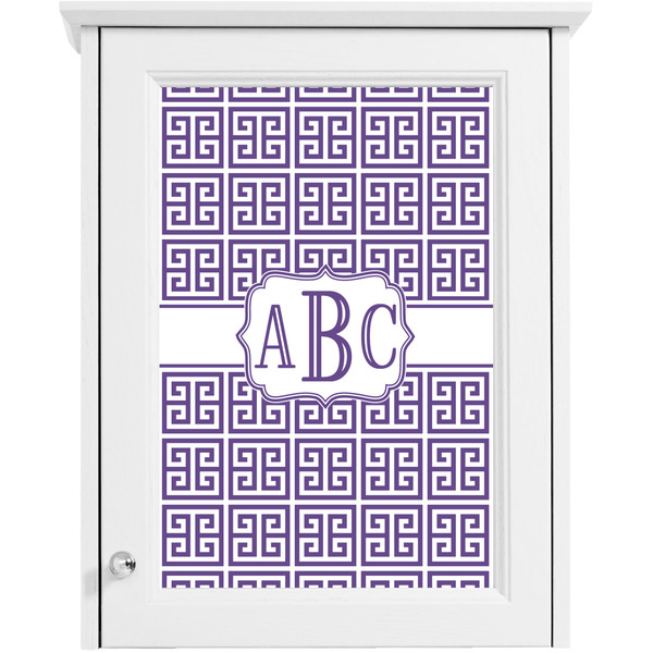Greek Key Single White Cabinet Decal