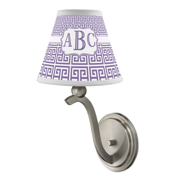 Greek Key Small Chandelier Lamp - LIFESTYLE (on wall lamp)