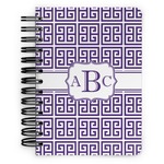 Greek Key Spiral Notebook - 5x7 w/ Monogram