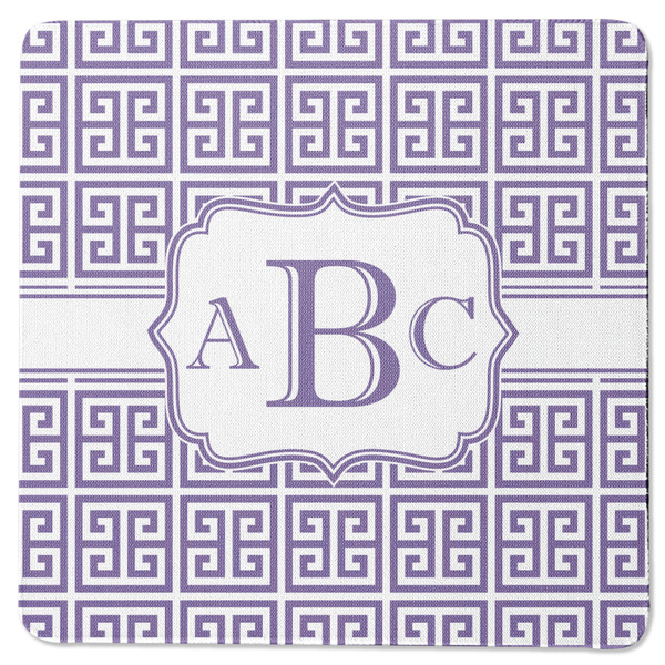 Greek Key Square Coaster Rubber Back - Single
