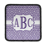 Greek Key Iron On Square Patch w/ Monogram