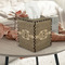 Greek Key Square Tissue Box Covers - Wood - In Context
