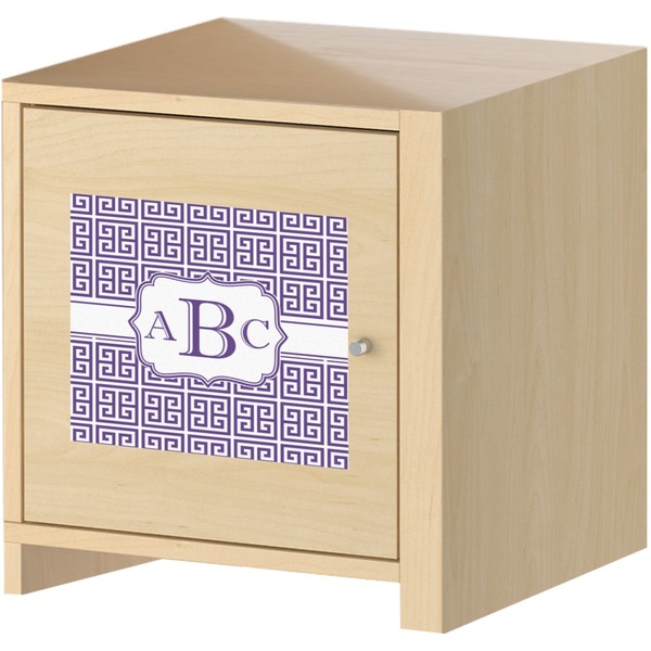 Greek Key Square Wall Decal on Wooden Cabinet